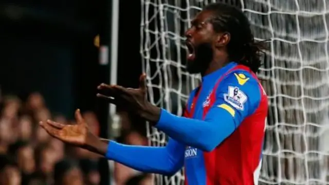 Emmanuel Adebayor in action for Crystal Palace