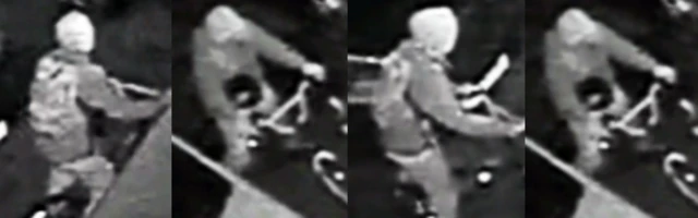 CCTV images of aperson on bike