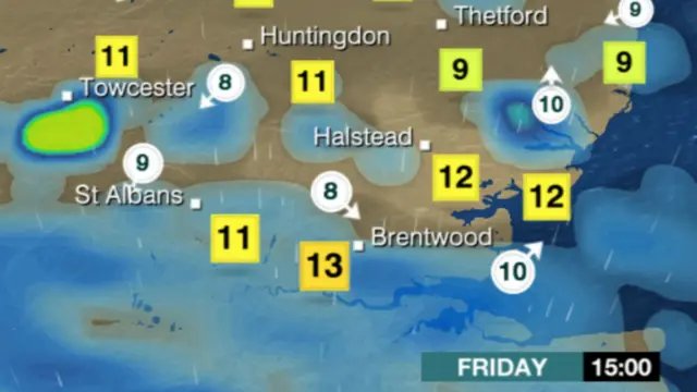 Friday's weather map