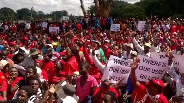 MDC protesters in Harare, Zimbabwe