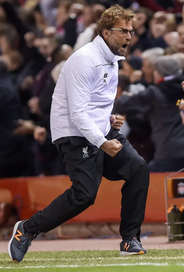 Jurgen Klopp celebrates