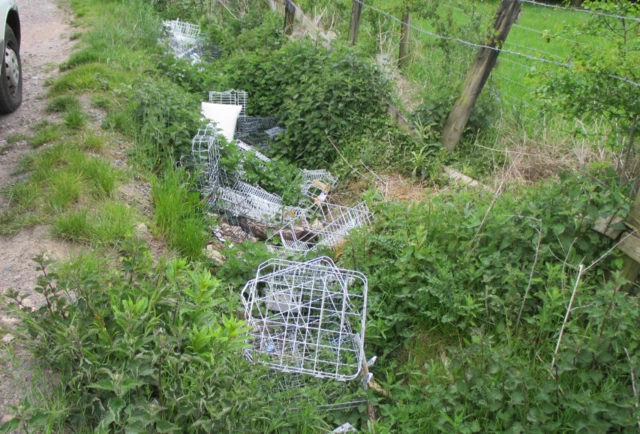 Old dishwasher parts dumped in south Derbyshire
