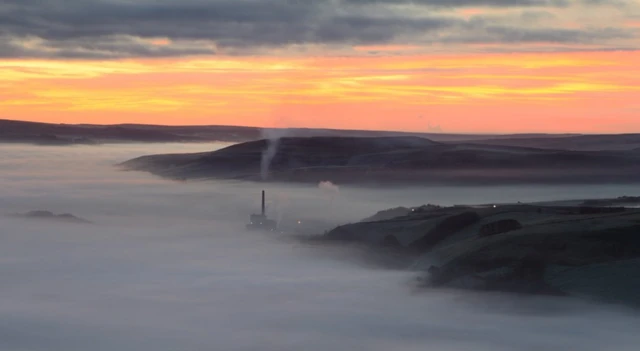 Vew from the summit of Mam Tor in the Peak District National Park