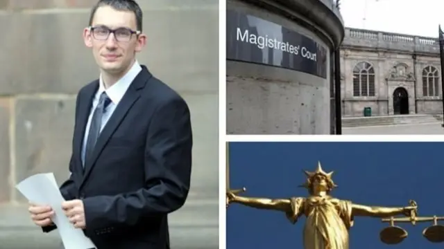 Adam Yates with magistrates' court inset
