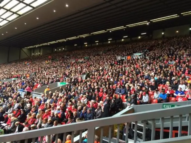 One minute's silence at Anfield