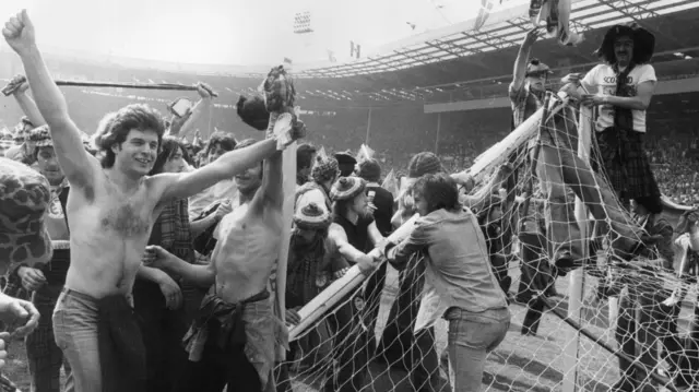 Scotland fans at Wembley in 1977