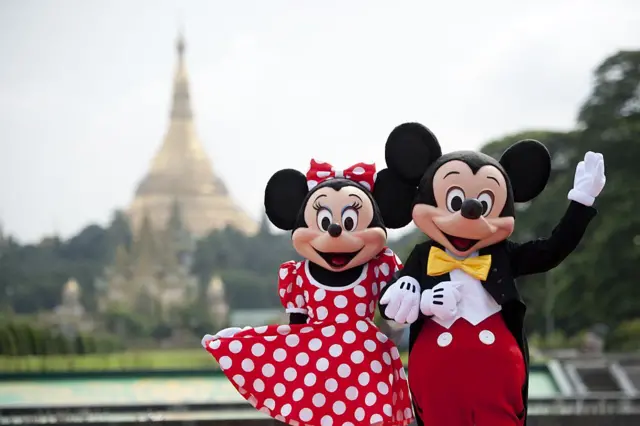 Mickey and Minnie Mouse