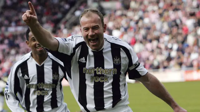 Alan Shearer celebrates