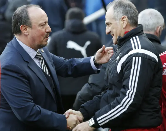 Rafa Benitez and Francesco Guidolin