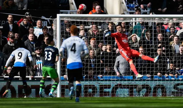 Lukasz Fabianski makes a save