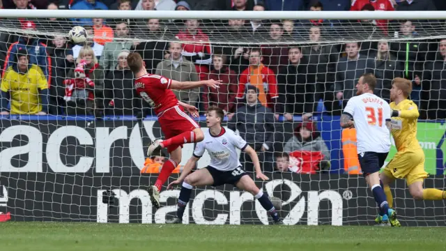 Jordan Rhodes scores the winner at Bolton