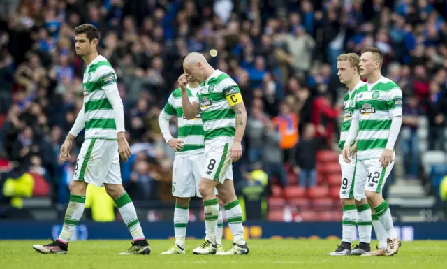 Celtic players react to defeat