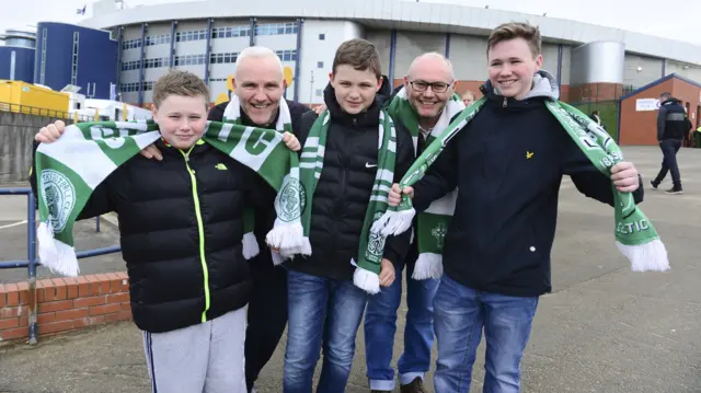 Celtic supporters outside Hampden