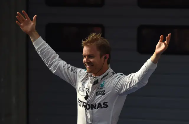 Nico Rosberg celebrates