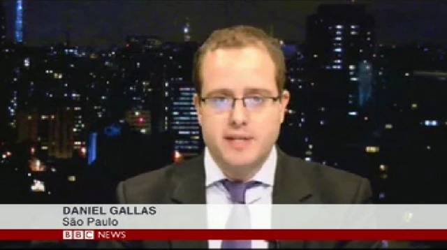 Screengrab of reporter Daniel Gallas on TV