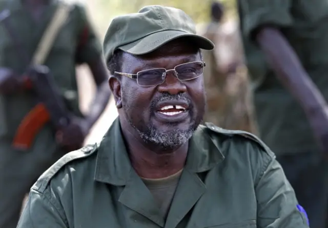 Riek Machar in Jonglei State, South Sudan, in this January 31, 2014