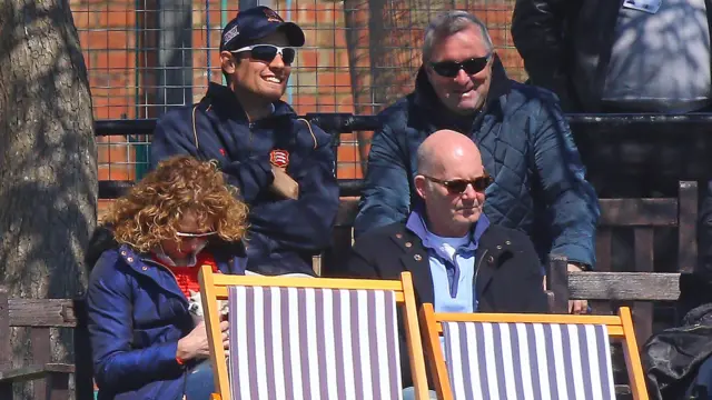 Alastair Cook watches on from the crowd at Essex v Sussex