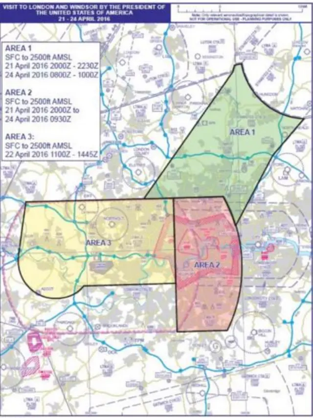 Restrictions in airspace