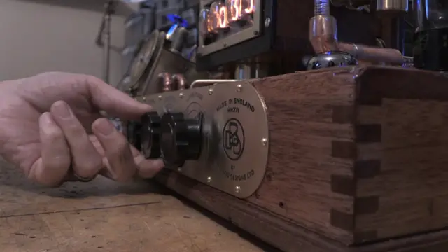 Hand working on a clock