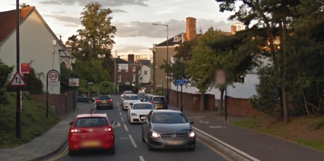 A view from Grapes Hill, looking towards Cleveland Road