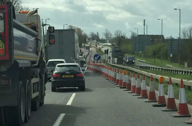 Roadworks at Wolvercote