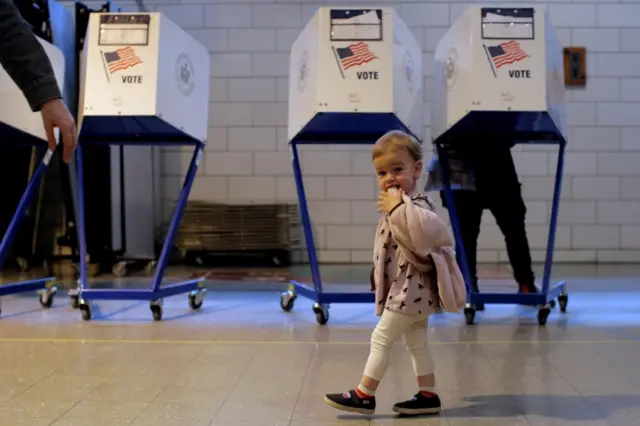 New York polling station