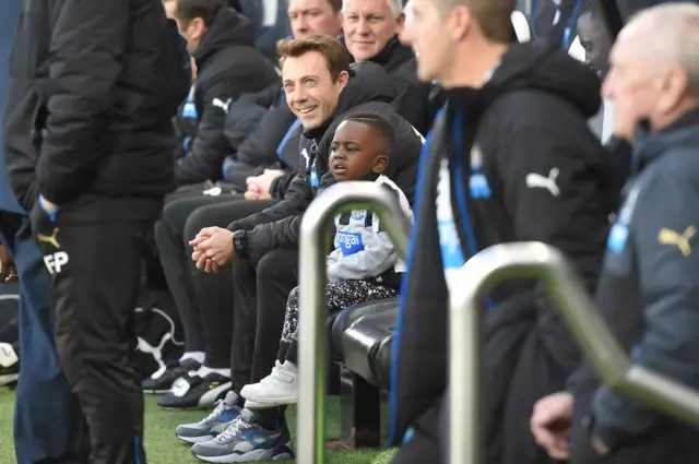 Moussa Sissoko's son on the Newcastle bench