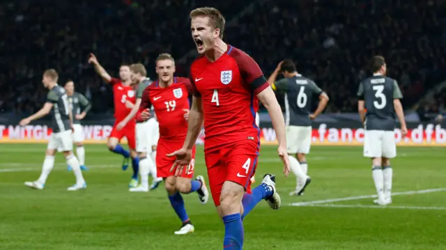 Eric Dier celebrates a goal