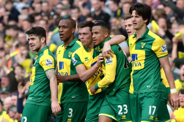 Martin Olsson celebrates