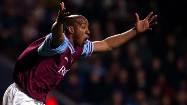 Dion Dublin playing for Aston Villa