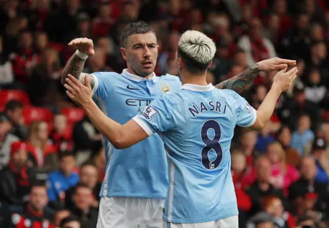 Aleksandar Kolarov celebrates