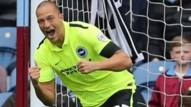 Bobby Zamora celebrates Brighton goal