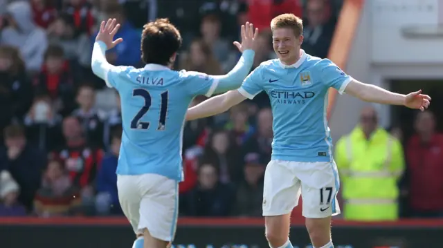 Kevin De Bruyne celebrates