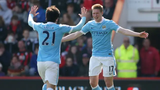 Kevin De Bruyne celebrates