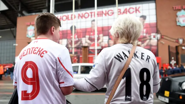 Fans at Liverpool v Tottenham