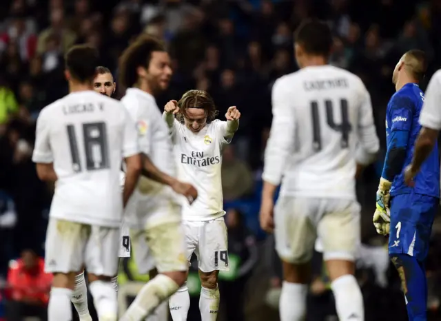 Luka Modric celebrates