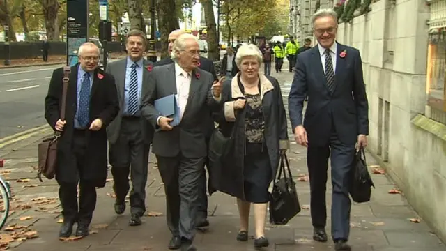 Norfolk County Council leader, George Nobbs (left of woman)