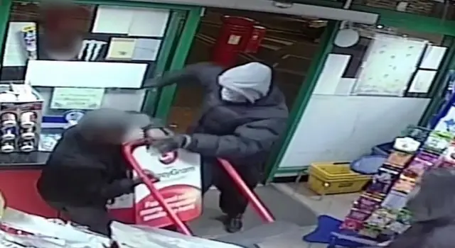 CCTV image of elderly shopkeeper stabbed by attacker