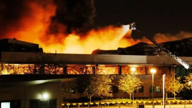 Sony warehouse fire