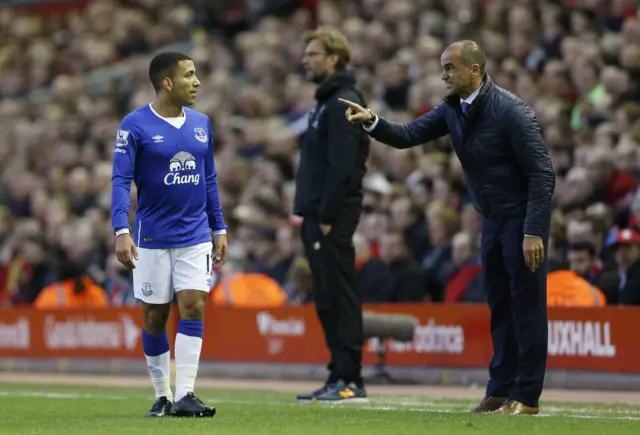 Roberto Martinez and Aaron Lennon