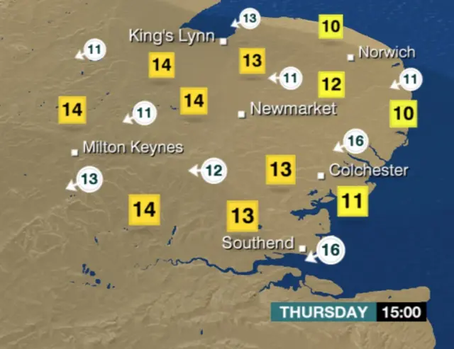 BBC Weather map