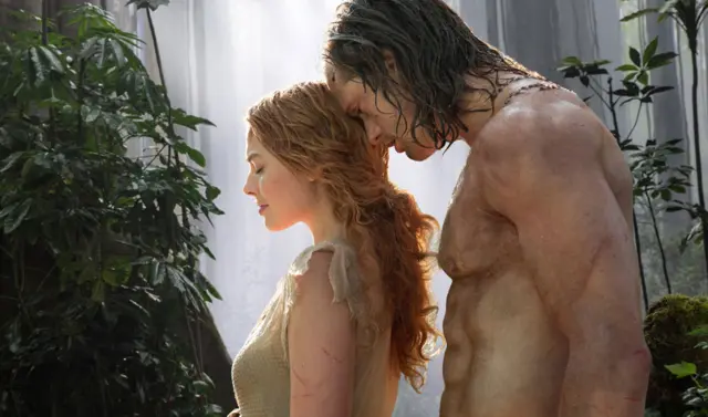 Margot Robbie and Alexander Skarsgard in The Legend of Tarzan