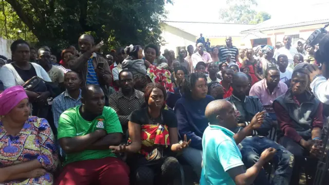 Refugees at St Ignatius Church in Lusaka, Zambia