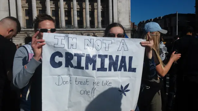 Cannabis rally Old Market Square