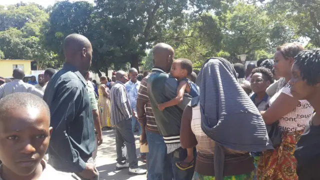 Refugees at St Ignatius Church in Lusaka, Zambia