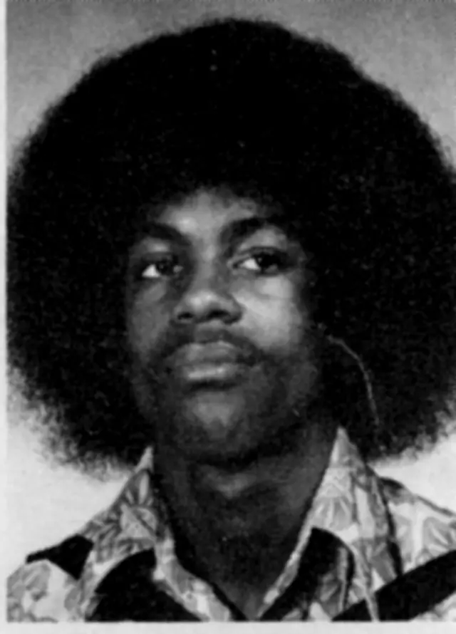 Prince in his 1974 yearbook