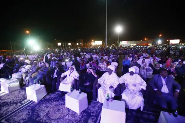 An audience for the Nightingales in Khartoum, Sudan