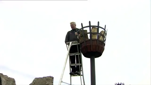 Preparation work for the lighting of beacons