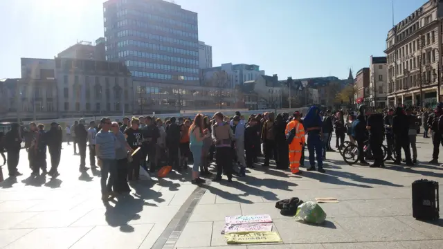 Cannabis rally in Old Market Square