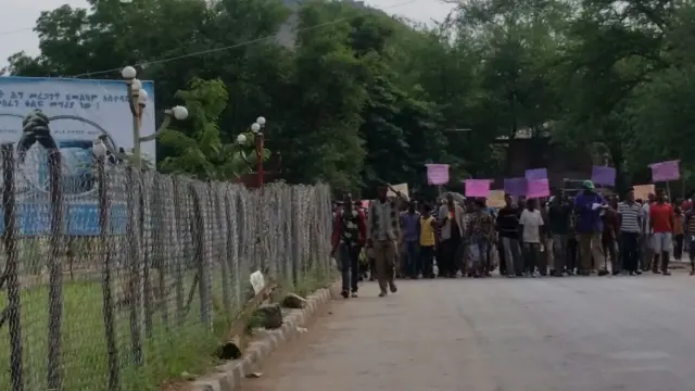 Protesters in Gambella